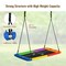 60 Inch Tree Swing with Strong Steel Frame and Oxford Cloth Seat for Garden Yard and Family Fun